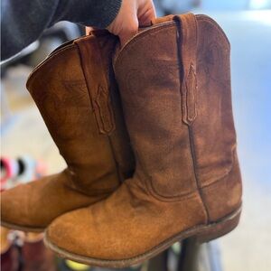 Lucchese Men’s Brown Suede Cowboy Boots